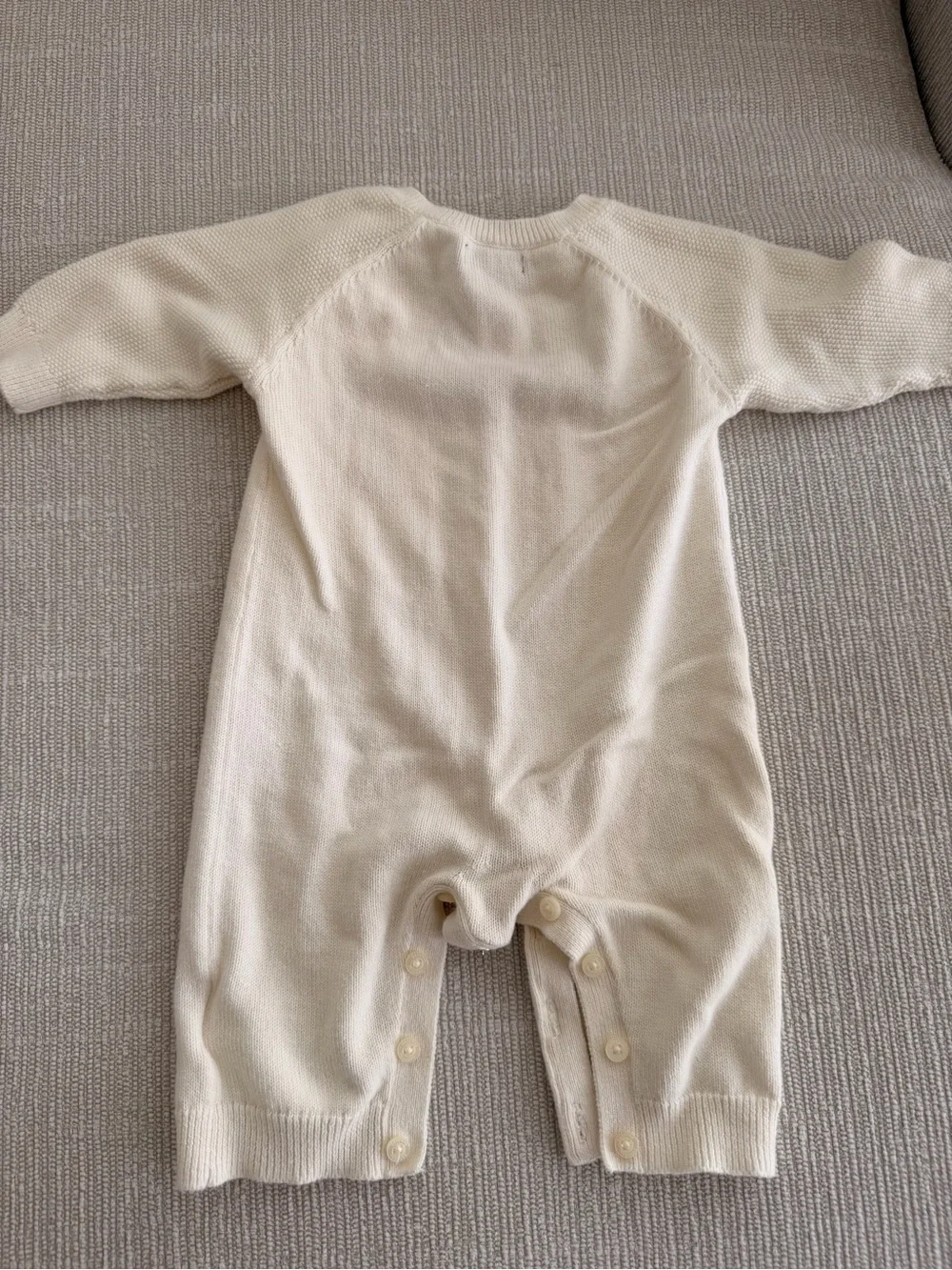 GAP Cream Knit One-Piece with Gray 